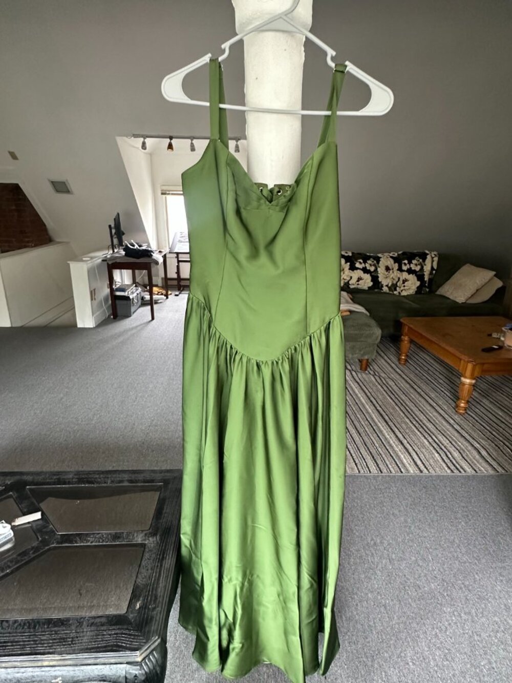 Azazie Evadina Bridesmaid Dress Color Juniper - Picture 7 of 11